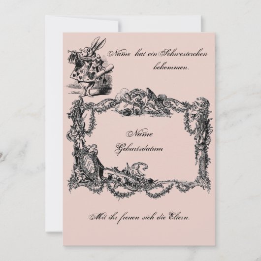Bekanntgabe zur Geburt – Geburtskarte Einladung (Vorderseite)