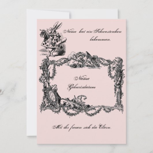 Bekanntgabe zur Geburt – Geburtskarte Einladung (Vorderseite)