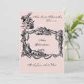 Bekanntgabe zur Geburt – Geburtskarte Einladung (Stehend Vorderseite)