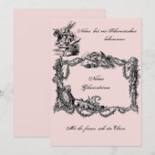 Bekanntgabe zur Geburt – Geburtskarte Einladung (Vorne/Hinten)