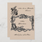 Bekanntgabe zur Geburt – Geburtskarte Einladung (Vorne/Hinten)