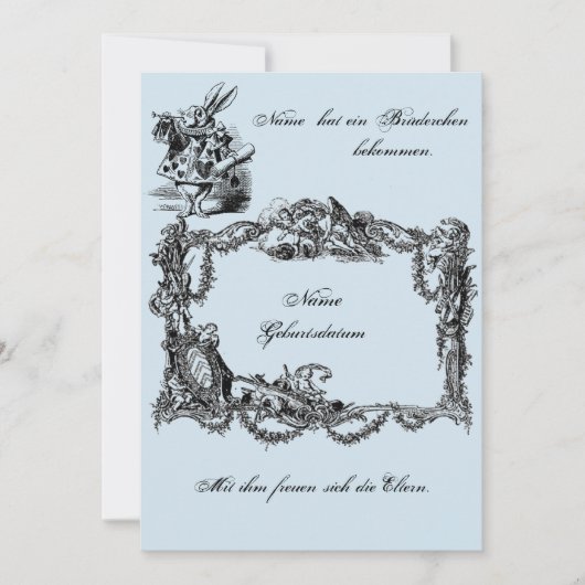 Bekanntgabe zur Geburt – Geburtskarte Einladung (Vorderseite)