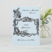 Bekanntgabe zur Geburt – Geburtskarte Einladung (Stehend Vorderseite)