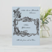 Bekanntgabe zur Geburt – Geburtskarte Einladung (Stehend Vorderseite)