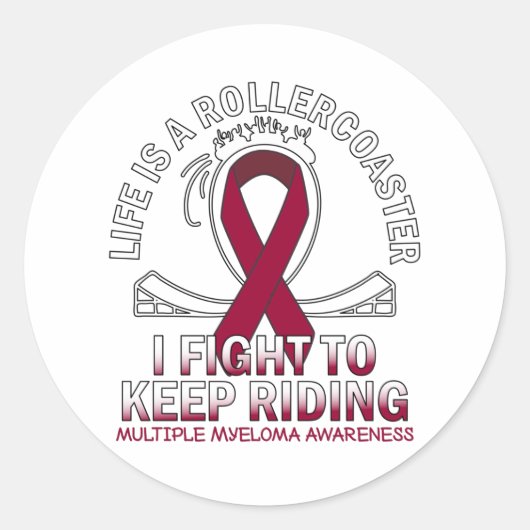 Bekanntheit des Multiplen Myelom-Krebses Runder Aufkleber (Vorderseite)