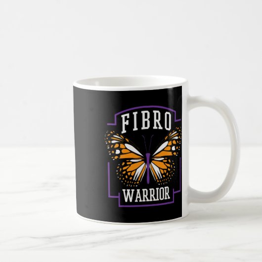 Bekanntheitsfibro Warrior Graphic Butterfly Kaffeetasse (Rechts)