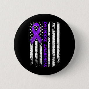 Bekanntheitsflagge Lila Flachbandaufnahme Erholung Button