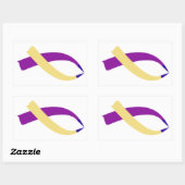 Bekanntheitsgrad (Blasenkrebs) Rechteckiger Aufkleber (Blatt)