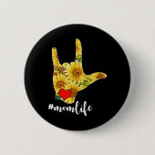 Bekanntheitsgrad der Gebärdensprache Sonnenblumen Button (Vorderseite)