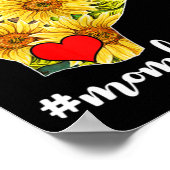 Bekanntheitsgrad der Gebärdensprache Sonnenblumen Poster (Ecke)