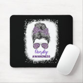 Bekanntheitskrieger Messy Hair Bun Lila Band 1 Mousepad (Mit Mouse)