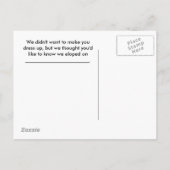 Bekanntmachung der Entwicklung Ankündigungspostkarte (Rückseite)