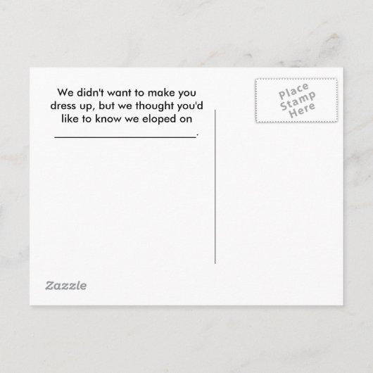 Bekanntmachung der Entwicklung Ankündigungspostkarte (Rückseite)