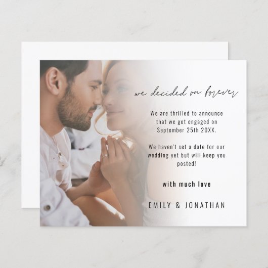 Bekanntmachung der Verlobung für Foto-Skripte (Vorne/Hinten)