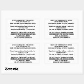 Bekanntmachung des Verkaufsautomaten Rechteckiger Aufkleber (Blatt)