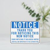 Bekanntmachung Postkarte (Stehend Vorderseite)