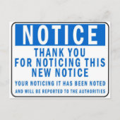 Bekanntmachung Postkarte (Vorderseite)