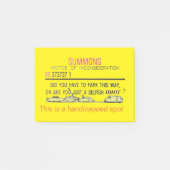 Bekanntmachung über Behindertenparkplätze Post-it Klebezettel (Vorderseite)