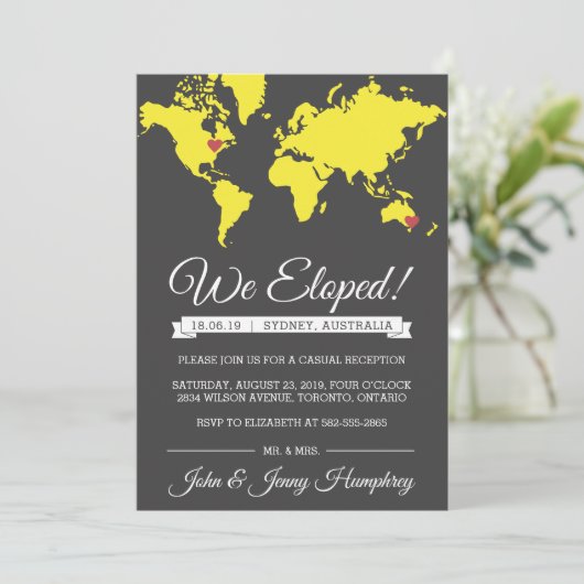 Bekanntmachung und Einladung des Empfangs (Stehend Vorderseite)