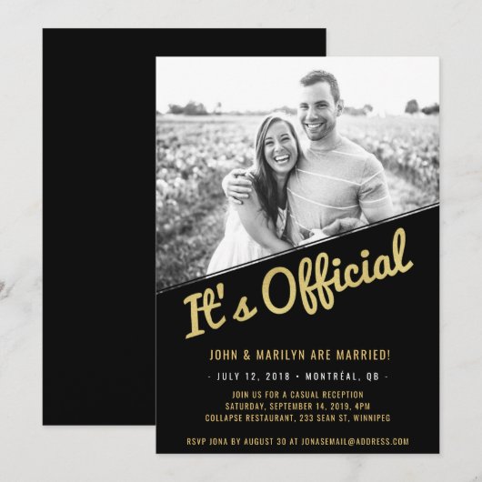 Bekanntmachung und Einladung des Empfangs (Vorne/Hinten)