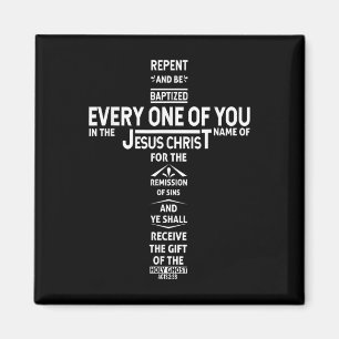 Bekehrt euch und lasst euch taufen im Namen Jesu C Magnet