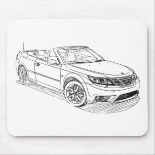 Bekehrter 2008 Saabs 9-3 Mousepad