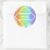 Bekennt sich zu meiner Erholung - NA Runder Aufkleber (Tasche)