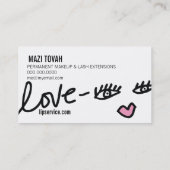 Bekenntnis der Lippen-311 mit Visitenkarte (Rückseite)