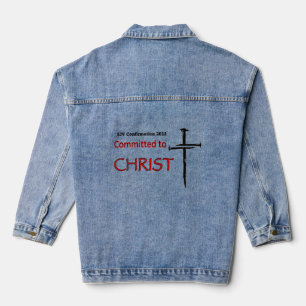 Bekenntnis zu Christ Sjv Bestätigung Rückzug Jeansjacke