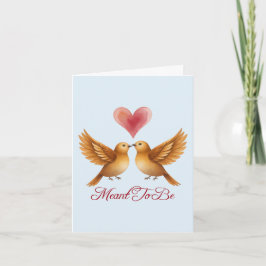 Bekenntnis zu lieben Vögel Hochzeitstag Karte