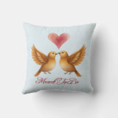 Bekenntnis zu lieben Vögel Hochzeitstag Kissen (Rückseite)