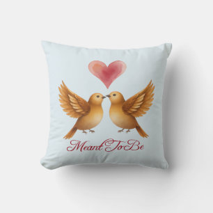 Bekenntnis zu lieben Vögel Hochzeitstag Kissen
