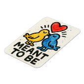 Bekenntnis zu lieben Vögel Hochzeitstag Magnet (Linke Seite)