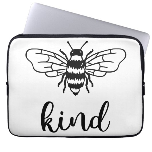 Bekind Black Laptop Sleeve (Vorderseite)