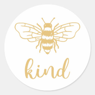 BeKind Gold Runder Aufkleber