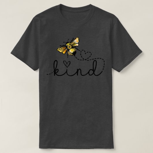 BeKind Sonnenblume Herz Liebe Kindness Kinder Männ T-Shirt (Design vorne)