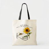 BeKind Sonnenblume Tote Tag Tragetasche (Vorne)