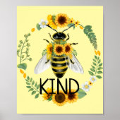 BeKind Sonnenblumen Kindness Yellow Class Poster (Vorne)