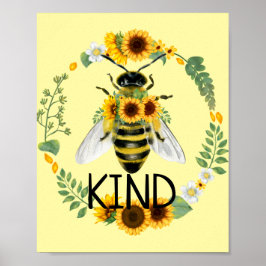 BeKind Sonnenblumen Kindness Yellow Class Poster