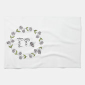 Bekind Wreath Purple Blumen Geschirrtuch (Horizontal)