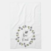 Bekind Wreath Purple Blumen Geschirrtuch (Vertikal)