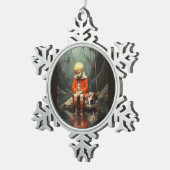 Beklagender Schneeflocken Gerahmter Ornament (Rechts)