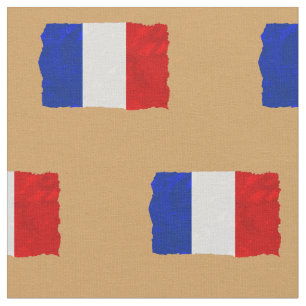 Beklagt die französische Flagge auf Beige Stoff