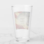 Beklagte Namen und Datum amerikanischer Flaggen Glas (Rückseite)