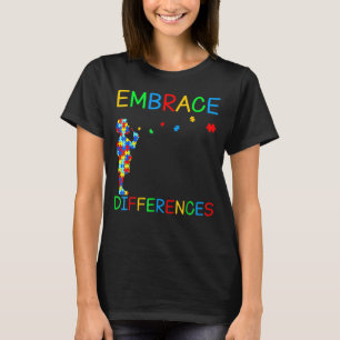 Bekleiden Differenzen Puzzle Autismus Bewusstseins T-Shirt