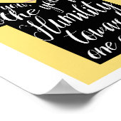 Bekleiden Sie sich mit Demut, Schrift Poster (Ecke)