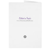 Bekleidet in Lila Notecard (Hinten)