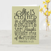 Bekleidet in Stärke und Würde Karte (Gelbe Blume)