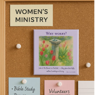 Bekleidet wie die Blume Inspirational Bible Verse Magnet