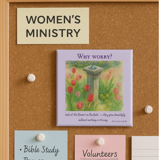 Bekleidet wie die Blume Inspirational Bible Verse Magnet